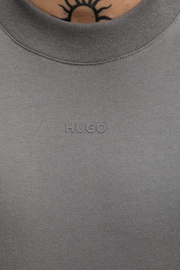 HUGO longsleeve bărbătesc din bumbac Daposo 50511029 gri