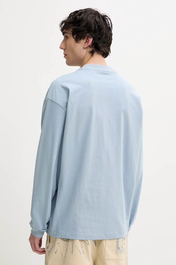 Odzież HUGO longsleeve męski bawełniany Daposo 50511029 niebieski