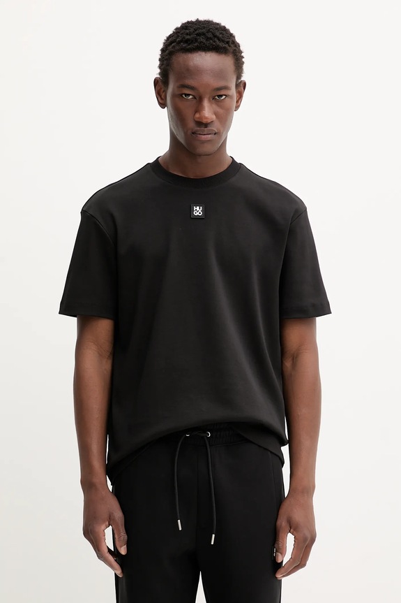 HUGO t-shirt da uomo in cotone Dalile nero 50505201