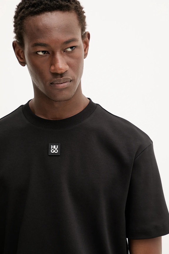 HUGO t-shirt da uomo in cotone Dalile nero 50505201