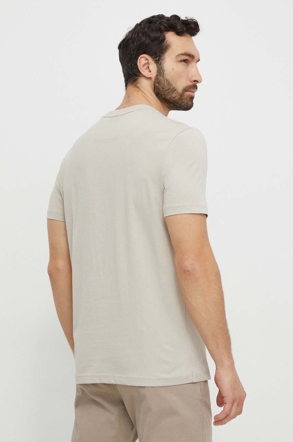 BOSS Green t-shirt bawełniany 50506344 beżowy SS24
