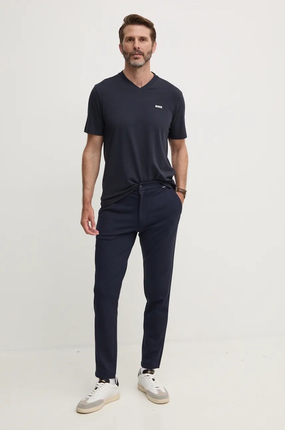 Boss Green tricou Tee V 50506347 bleumarin AA00