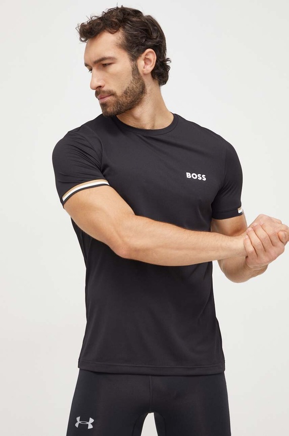 BOSS Green t-shirt x Matteo Berrettini regular czarny 50506348