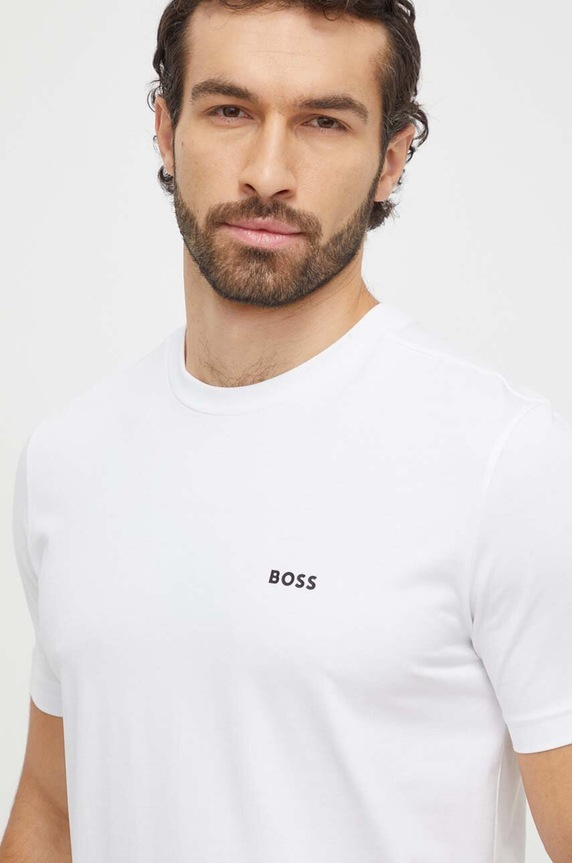 BOSS Green tricou bărbați Tee print alb 50506373