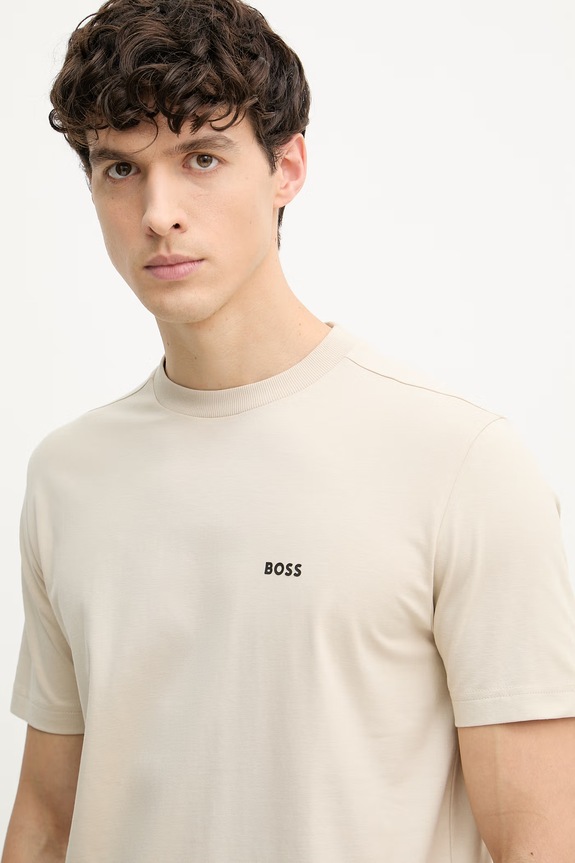 BOSS Green tricou bărbați Tee bej 50506373
