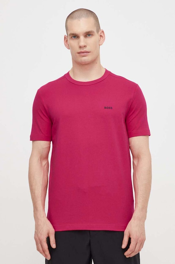 BOSS Green T-shirt męski Tee różowy 50506373