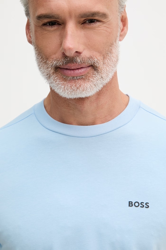 BOSS Green t-shirt da uomo in cotone con elastan Tee blu 50506373