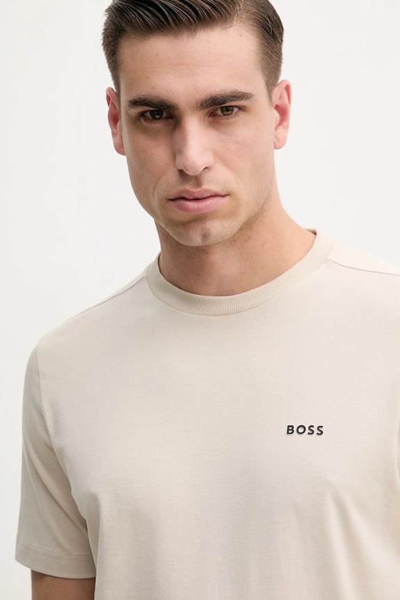 Odzież BOSS Green T-shirt męski Tee 50506373 beżowy