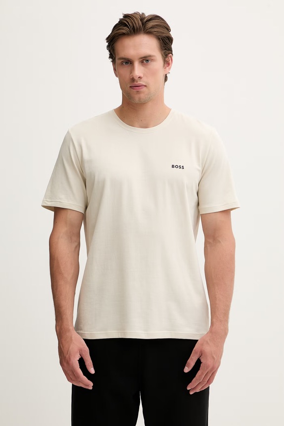 BOSS ležerna kratka majica moška iz bombaža z elastanom Mix&Match T-Shirt R bež 50515312