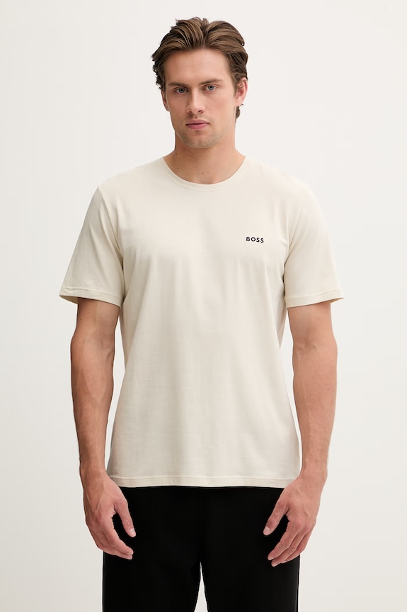 BOSS ležerna kratka majica moška iz bombaža z elastanom Mix&Match T-Shirt R bež 50515312