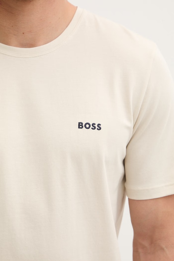 BOSS ležerna kratka majica moška iz bombaža z elastanom Mix&Match T-Shirt R 50515312 bež