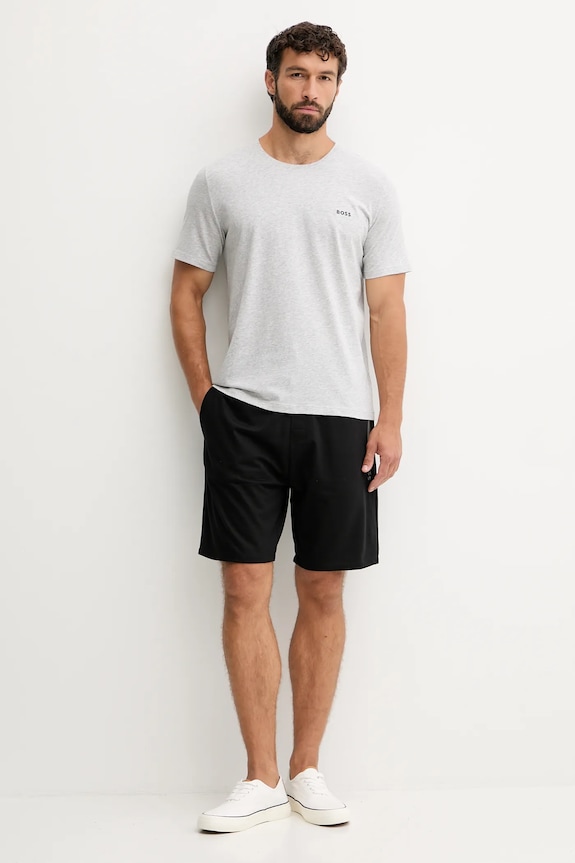 BOSS домашна тениска мъжка памучна с еластан Mix&Match T-Shirt R 50515312 сив SS26