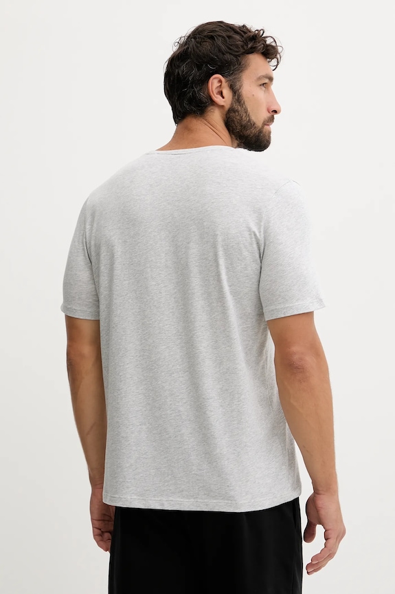 Дрехи BOSS домашна тениска мъжка памучна с еластан Mix&Match T-Shirt R 50515312 сив