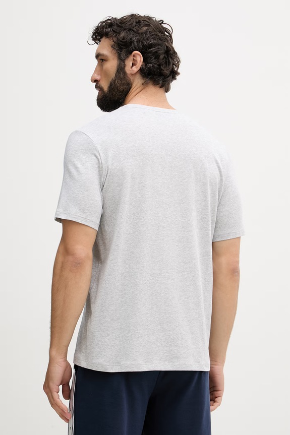 BOSS lounge tričko pánske bavlnené s elastanom Mix&Match T-Shirt R 50515312 sivá SS26