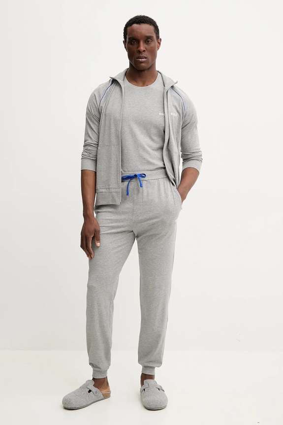 BOSS Maglietta loungewear da uomo in cotone con elastan Mix&Match T-Shirt R 50515312 grigio SS26