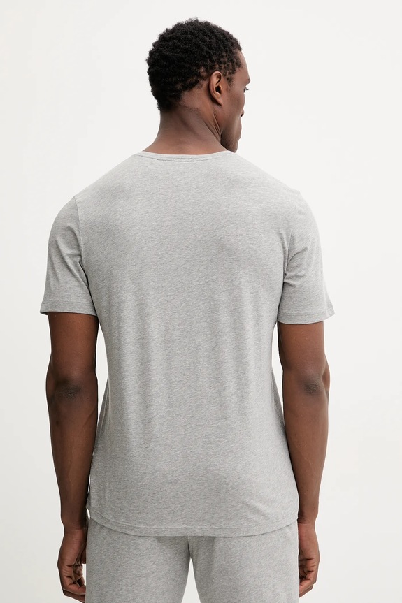Abbigliamento BOSS Maglietta loungewear da uomo in cotone con elastan Mix&Match T-Shirt R 50515312 grigio