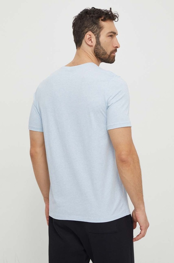 Odzież BOSS T-shirt lounge męski bawełniany z elastanem Mix&Match T-Shirt R 50515312 niebieski