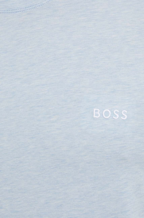 BOSS T-shirt lounge męski bawełniany z elastanem Mix&Match T-Shirt R niebieski 50515312