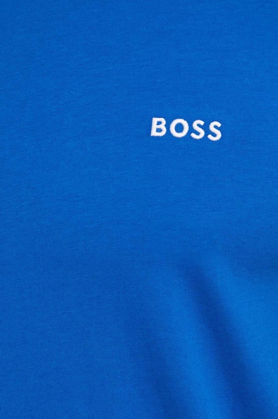 BOSS T-shirt lounge męski bawełniany z elastanem Mix&Match T-Shirt R niebieski 50515312