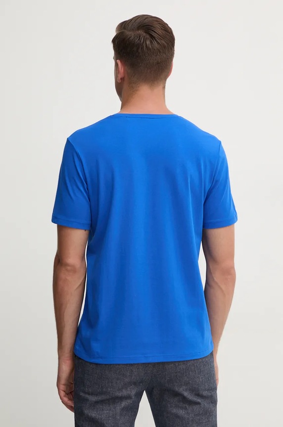 BOSS T-shirt lounge męski bawełniany z elastanem Mix&Match T-Shirt R 50515312 niebieski SS26