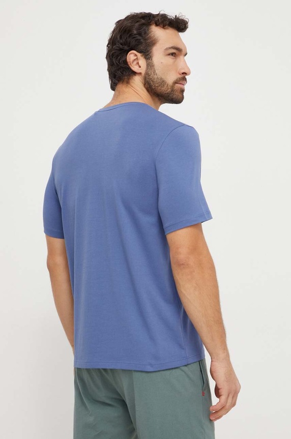 Odzież BOSS T-shirt lounge męski bawełniany z elastanem Mix&Match T-Shirt R 50515312 niebieski