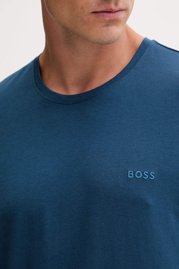 BOSS maglietta loungewear da uomo in cotone con elastan Mix&Match T-Shirt R 50515312 turchese