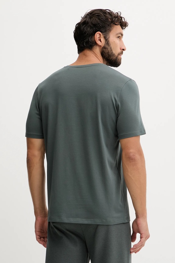 Abbigliamento BOSS maglietta loungewear da uomo in cotone con elastan Mix&Match T-Shirt R 50515312 verde