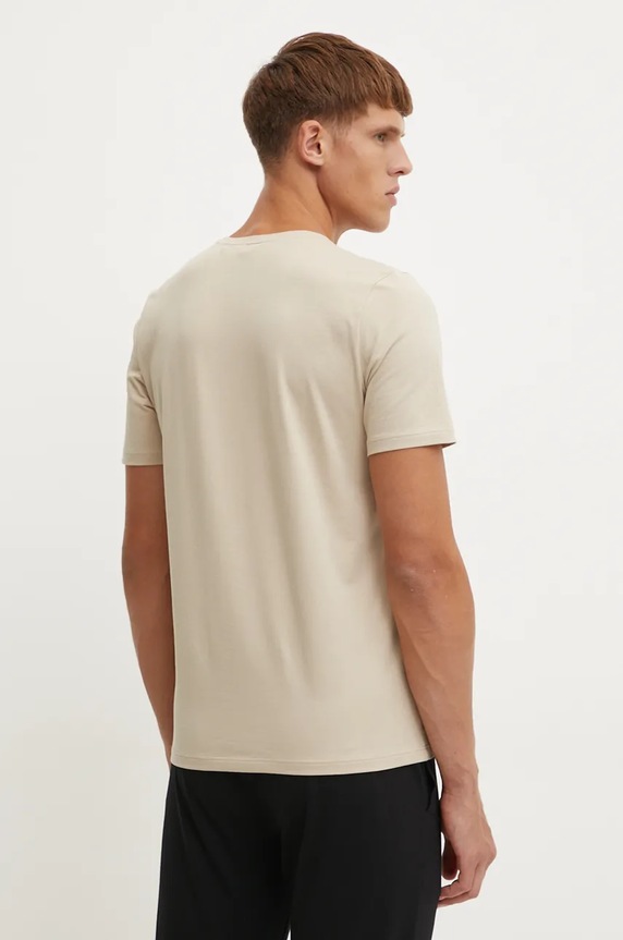 Oblečení BOSS loungwear tričko pánské bavlněné s elastanem Mix&Match T-Shirt R 50515312 béžová