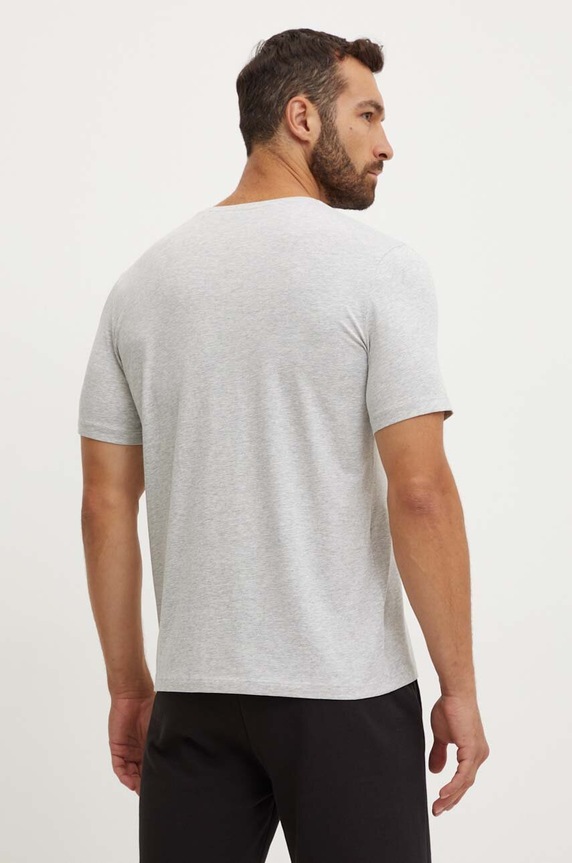 BOSS T-shirt lounge męski bawełniany z elastanem Mix&Match T-Shirt R 50515312 szary SS26