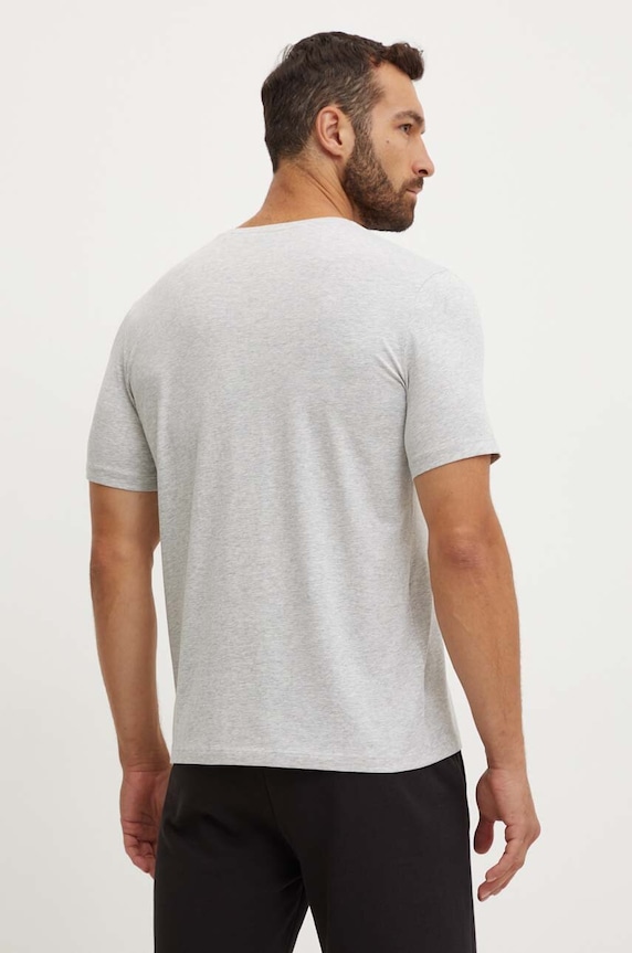 BOSS T-shirt lounge męski bawełniany z elastanem Mix&Match T-Shirt R 50515312 szary SS26