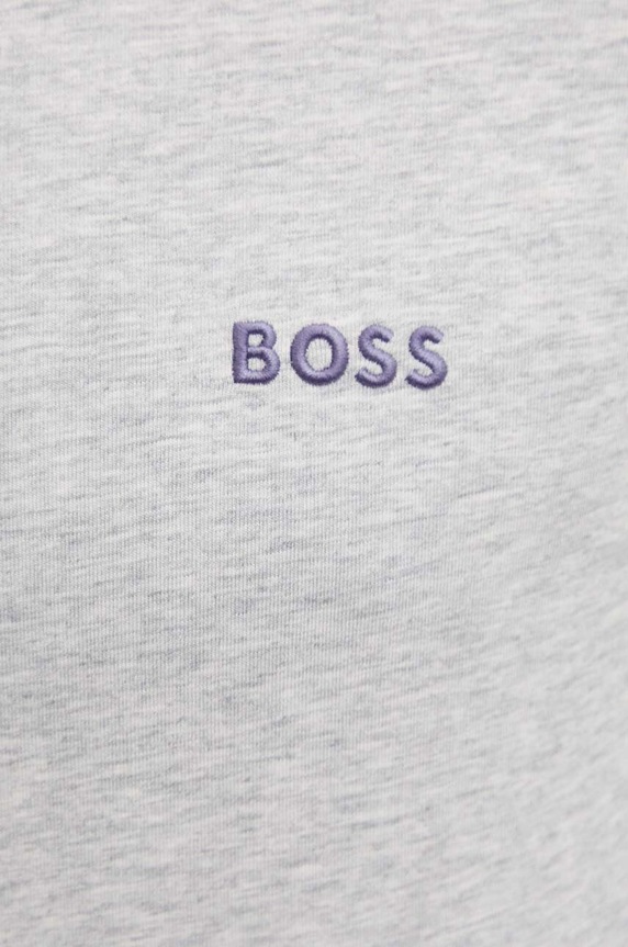 BOSS T-shirt lounge męski bawełniany z elastanem Mix&Match T-Shirt R szary 50515312
