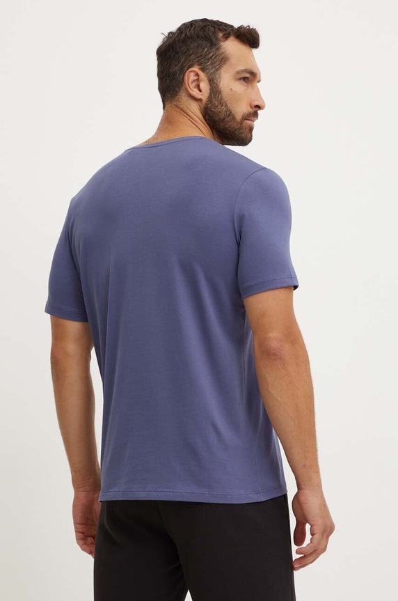 BOSS T-shirt lounge męski bawełniany z elastanem Mix&Match T-Shirt R 50515312 niebieski SS26