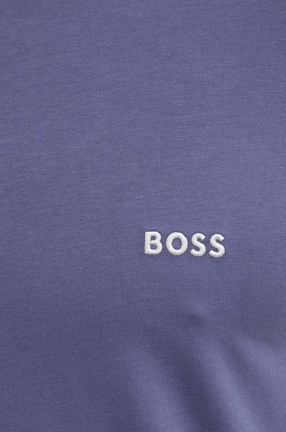 BOSS T-shirt lounge męski bawełniany z elastanem Mix&Match T-Shirt R niebieski 50515312