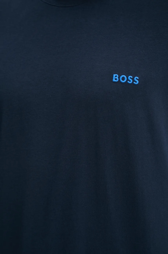 BOSS T-shirt lounge męski bawełniany z elastanem Mix&Match T-Shirt R 50515312 niebieski