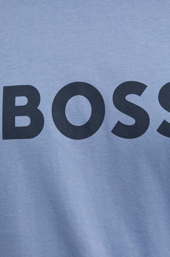 BOSS t-shirt bawełniany niebieski 50503276