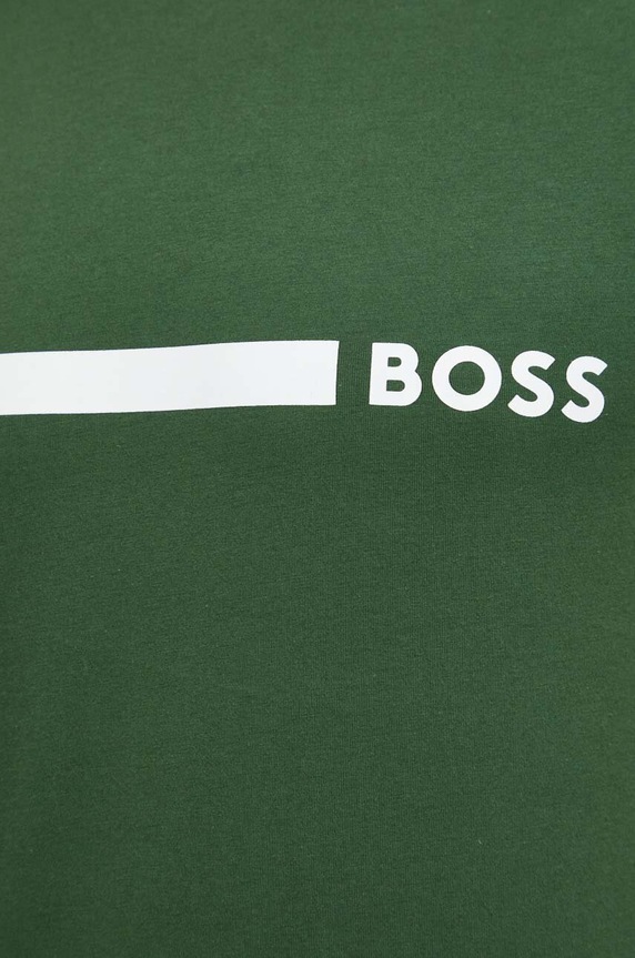 BOSS t-shirt bawełniany T-Shirt RN Slim Fit 50517970 zielony