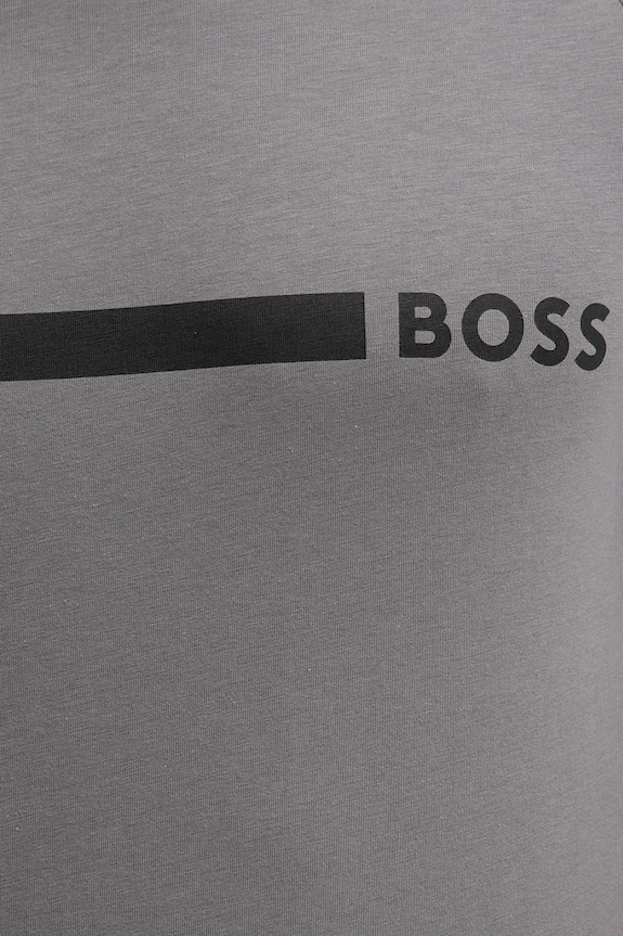 Bavlnené tričko BOSS T-Shirt RN Slim Fit 50517970 sivá