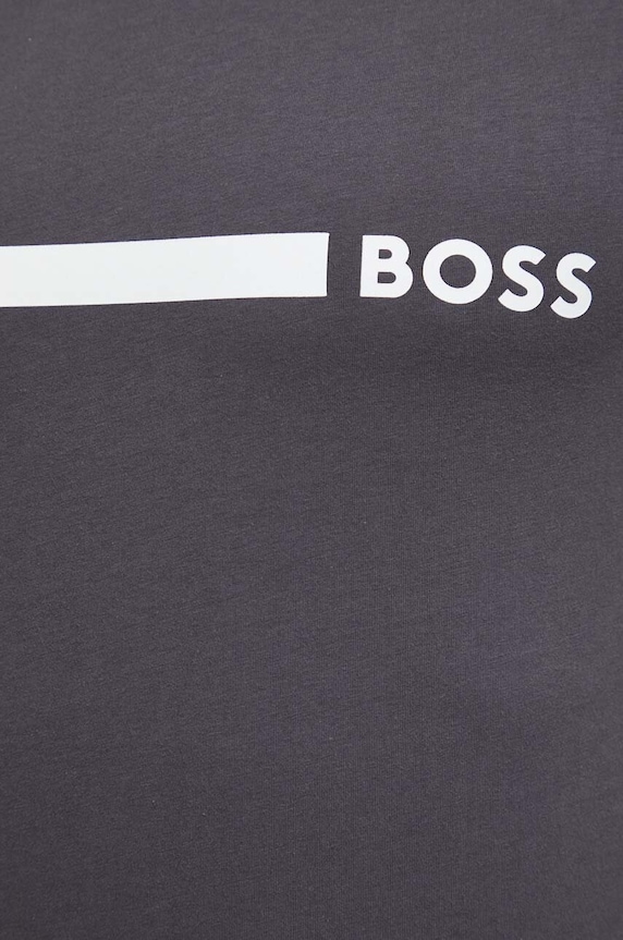 BOSS tričko pánské T-Shirt RN Slim Fit 50517970 šedá