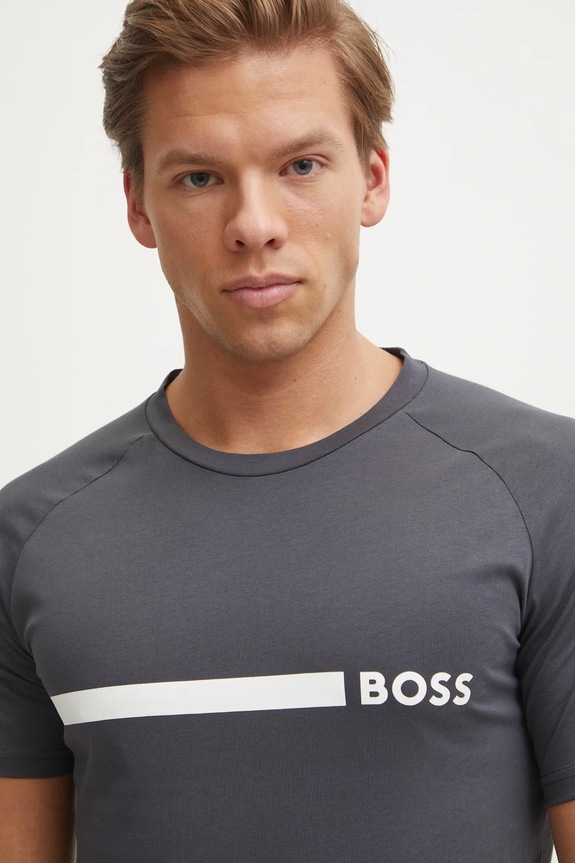 Odzież BOSS t-shirt bawełniany T-Shirt RN Slim Fit 50517970 szary