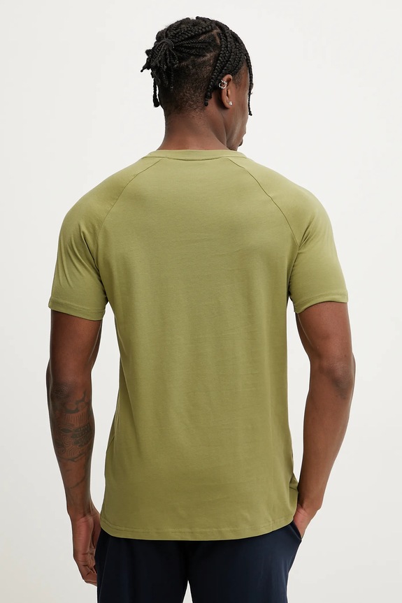 Oblečenie Bavlnené tričko BOSS T-Shirt RN Slim Fit 50517970 zelená