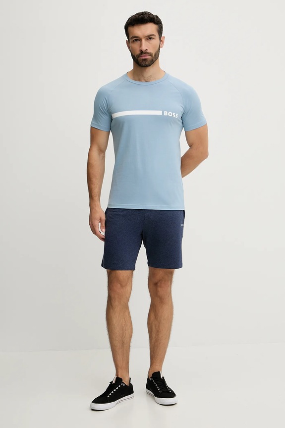 BOSS T-shirt męski T-Shirt RN Slim Fit 50517970 niebieski SS26
