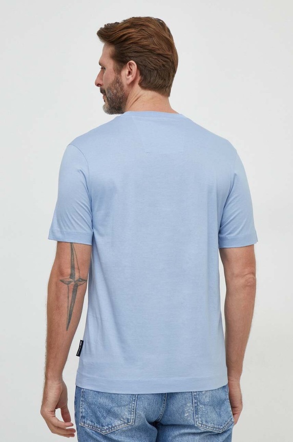 BOSS t-shirt bawełniany 50507787 niebieski SS24