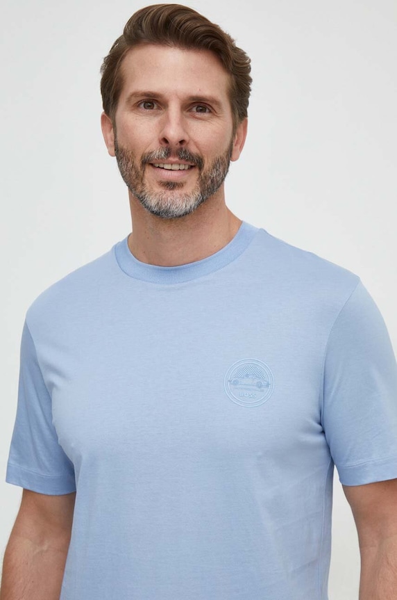 Odzież BOSS t-shirt bawełniany 50507787 niebieski