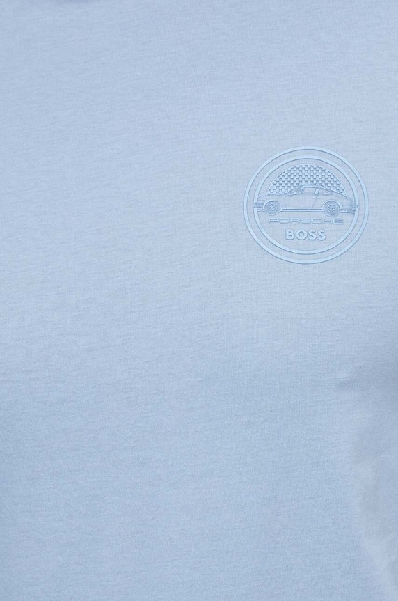 BOSS t-shirt bawełniany niebieski 50507787