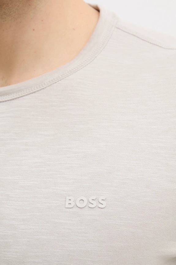 Бавовняна футболка BOSS Orange 50508243 бежевий