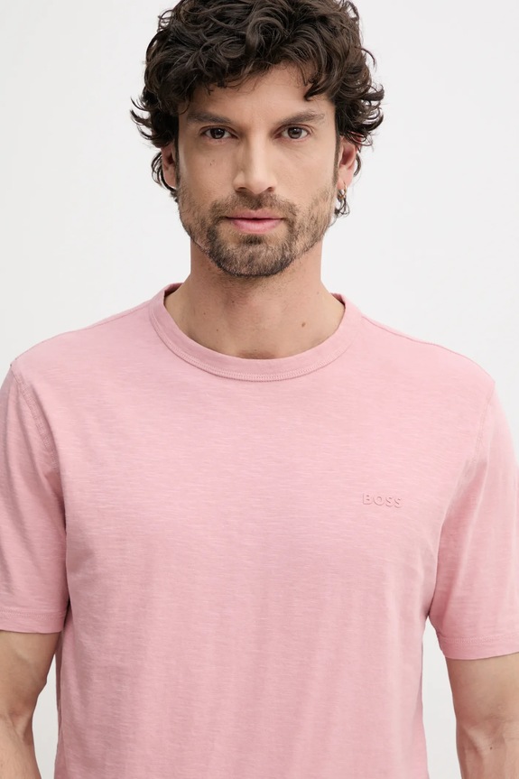 BOSS Orange t-shirt bawełniany Tegood różowy 50508243