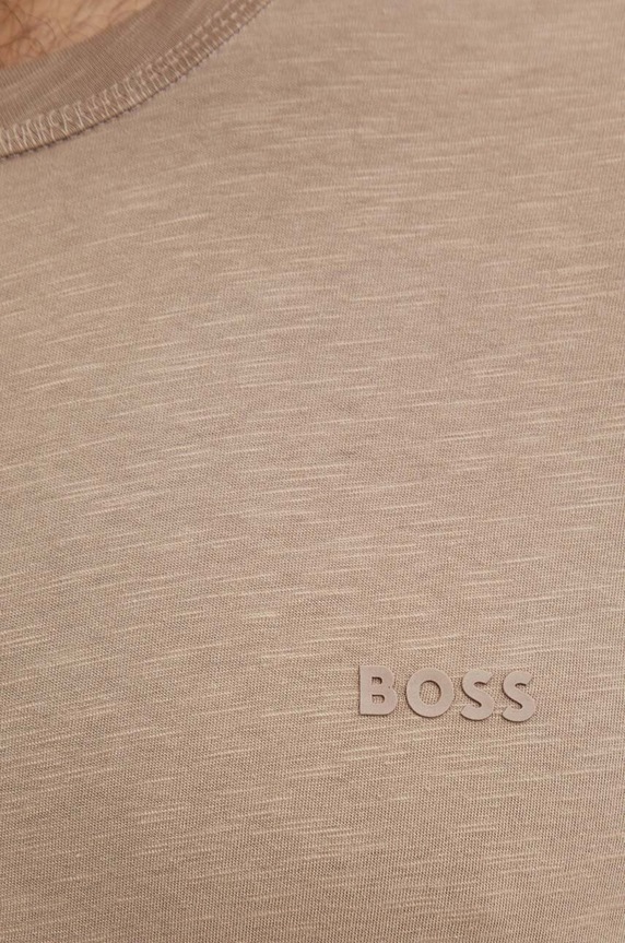 BOSS Orange T-shirt męski bawełniany Tegood beżowy 50508243