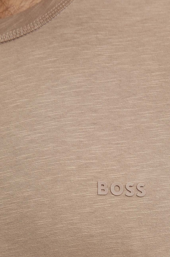 BOSS Orange T-shirt męski bawełniany Tegood beżowy 50508243