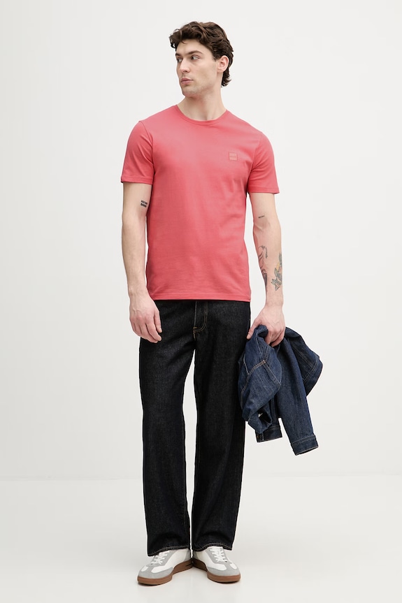 BOSS Orange T-shirt ανδρικό βαμβακερό Tales 50508584 ροζ AA00