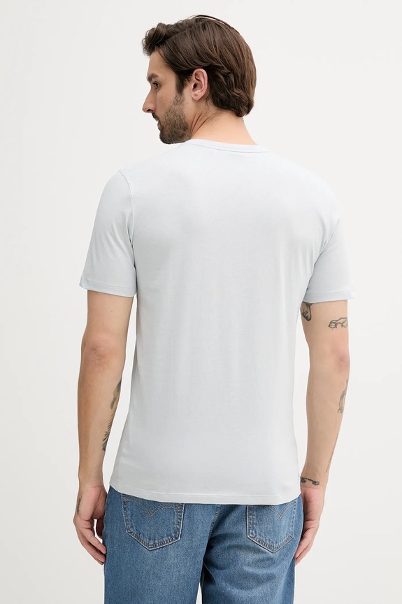 Ρούχα BOSS Orange t-shirt ανδρικό βαμβακερό Tales 50508584 γκρί
